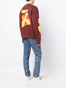 Off-White Sweater met logoprint - Rood
