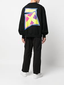 Off-White Sweater met pijlprint - Zwart