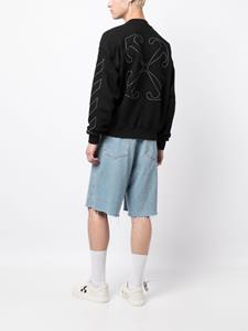 Off-White Sweater met logoprint - Zwart