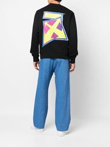 Off-White Sweater met print - Zwart