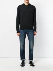 John Smedley Trui met polokraag - Zwart