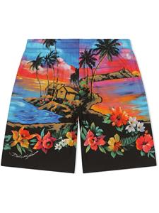 dolce&gabbanakids Dolce & Gabbana Kids Shorts met bloemenprint - Veelkleurig