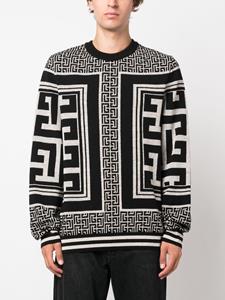 Trui met monogram - Zwart