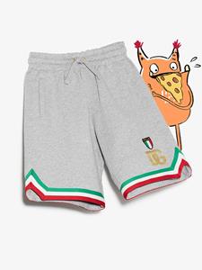 dolce&gabbanakids Dolce & Gabbana Kids Trainingsbroek met logoprint - Grijs