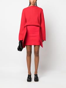 victoriabeckham Victoria Beckham Geribbelde mini-rok - Rood