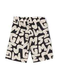 msgmkids MSGM Kids Shorts met logoprint - Beige
