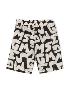 MSGM Kids Shorts met logoprint - Beige