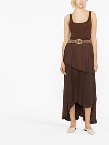 fabianafilippi Fabiana Filippi Asymmetrische plooirok - Bruin