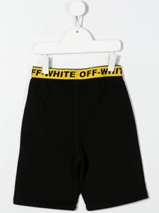 Off-White Kids Trainingsshorts met logo - Zwart