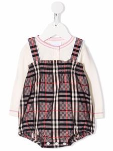 burberrykids Burberry Kids Geruite romper - Roze