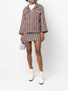 baumundpferdgarten Baum Und Pferdgarten Mini-rok met pied-de-poule print - Rood