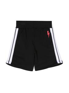 neilbarrettkids Neil Barrett Kids Shorts met logoprint - Zwart