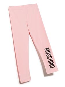 moschinokids Moschino Kids Legging met logoprint - Roze