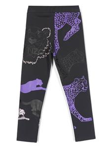 Kenzo Kids Legging met dierenprint - Grijs