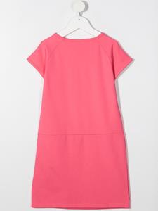 karllagerfeldkids Karl Lagerfeld Kids T-shirtjurk met logoprint - Roze