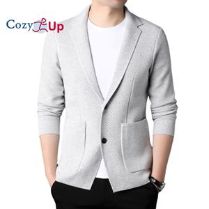 Men's Cardigan V-Neck Sweater Knit Sweater Jacket Loose Suit Collar
