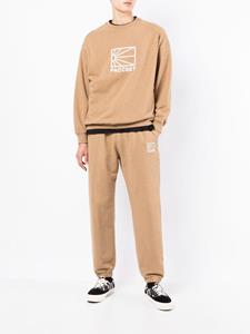 RASSVET Sweater met logoprint - Bruin