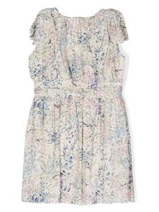 Simonetta Jurk met bloemenprint - Beige