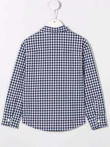 Fay Kids Shirt met gingham ruit - Blauw