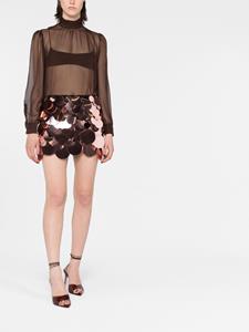 theattico The Attico Mini-rok verfraaid met pailletten - Zwart