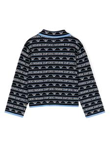 emporioarmanikids Emporio Armani Kids Vissershoed met logo-jacquard - Blauw