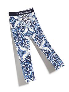 dolce&gabbanakids Dolce & Gabbana Kids Legging met print - Wit