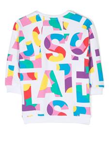stellamccartneykids Stella McCartney Kids Sweaterjurk met logoprint - Wit