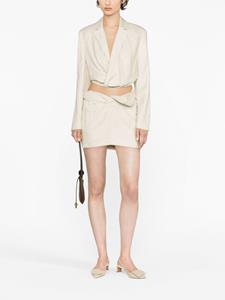 Jacquemus Mini-rok met gedraaid detail - Beige