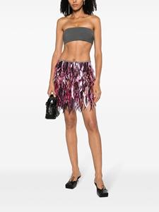 Rabanne Metallic mini-rok - Roze