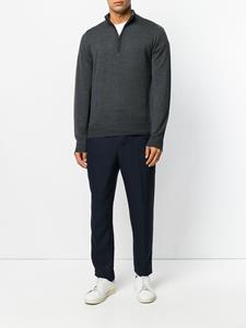 John Smedley zip-neck jumper - Grijs