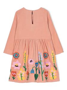 Stella McCartney Kids Jurk met geborduurde bloemen - Roze