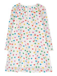 Jurk met hartprint - Wit