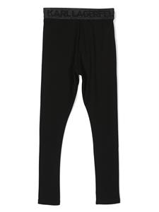 Karl Lagerfeld Kids Elastische legging - Zwart