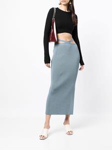 Simkhai Midi-rok met geribbeld detail - Blauw
