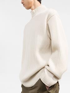 Geribbelde coltrui - Beige