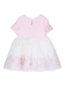 Monnalisa Jurk met bloemenprint - Roze