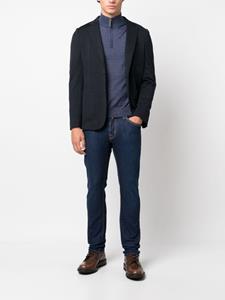 Trui met halve rits - Blauw