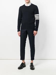 Thom Browne 4-Bar Stripe Milano Stitch Merino Pullover - Blauw