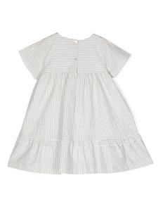 Knot Gestreepte jurk - Beige