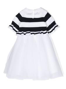 Monnalisa Jurk met chiffon rok - Wit