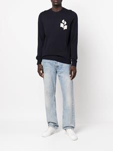 MARANT Evans logo-intarsia trui - Blauw