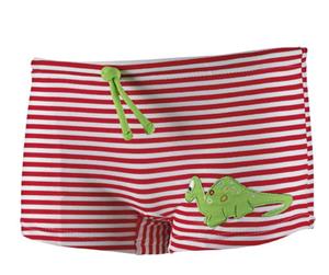 BECO zwembroek, boxer, rood/wit,**