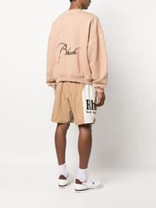 RHUDE Sweater met logoprint - Bruin