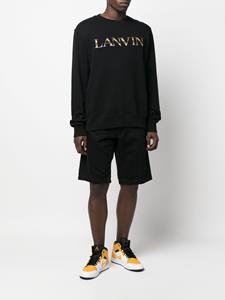 Sweater met geborduurd logo - Zwart