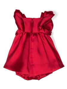 huckleboneslondon Hucklebones London Jurk met fladdermouwen - Rood