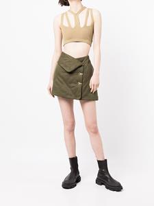 dionlee Dion Lee Gewatteerde mini-rok - Groen