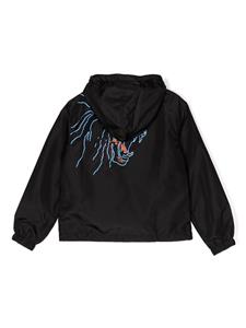 marceloburloncountyofmilankids Marcelo Burlon County Of Milan Kids Windjack met logoprint - Zwart