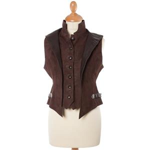 Anna Lascata Damesgilet Double Waistcoat brown