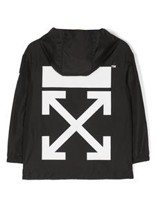 off-whitekids Off-White Kids Regenjack met logoprint - Zwart