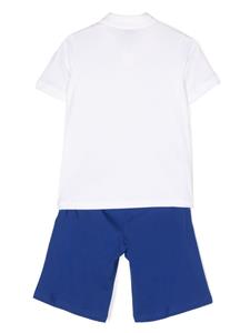 monclerenfant Moncler Enfant T-shirt en shorts met logopatch - Blauw